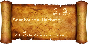 Stankovits Herbert névjegykártya